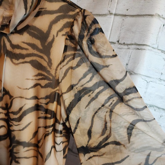 Chico's Tiger Print Women's Blouse - Picture 8 of 8